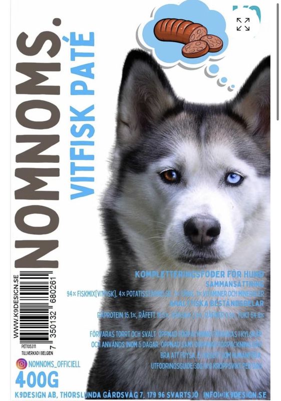 Nom Noms Hvitfiskpaté, 400 g